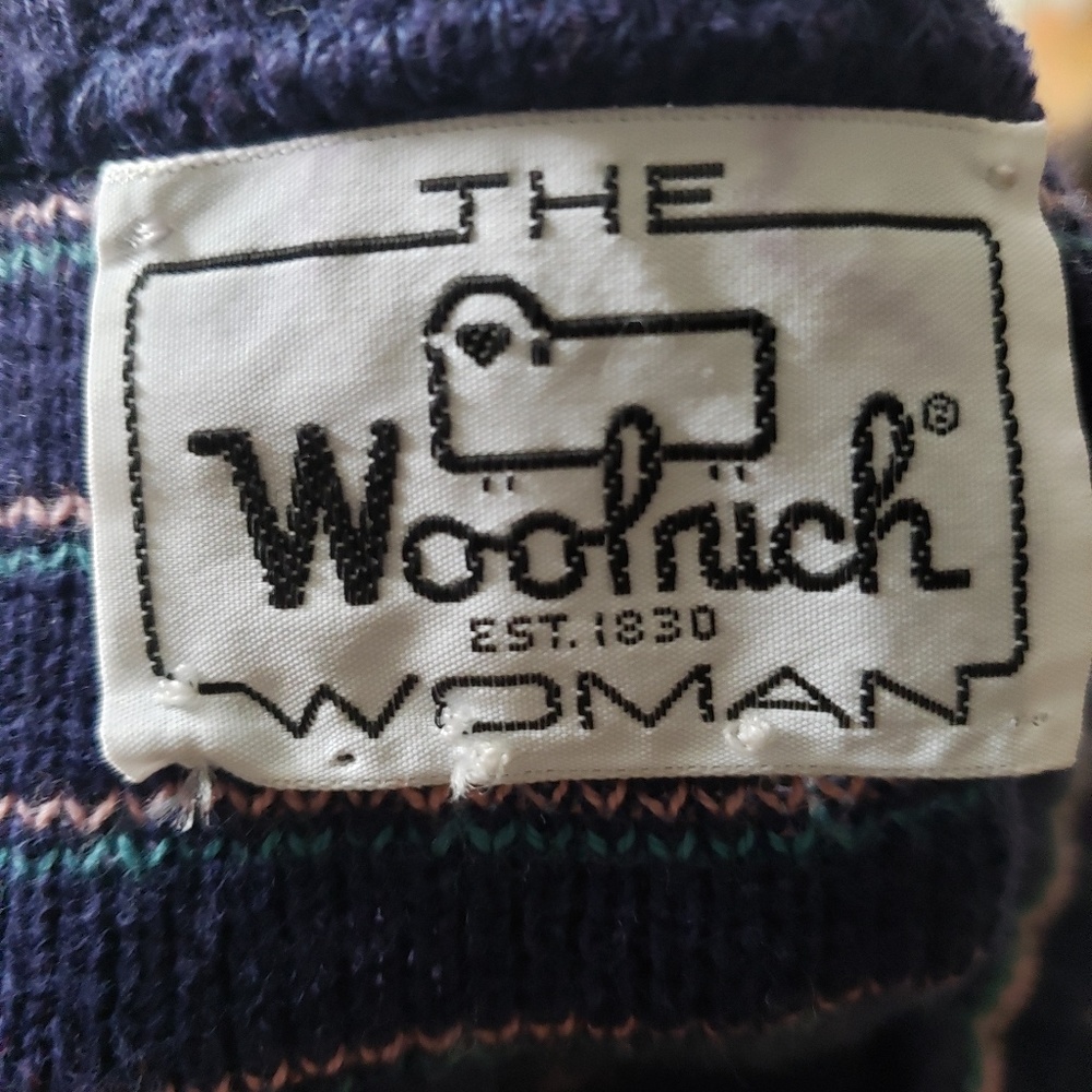 Woolrich Women navy printed sweater - Picture 6 of 7